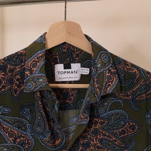 Top Man Paisley Printed Short Sleeve Shirt